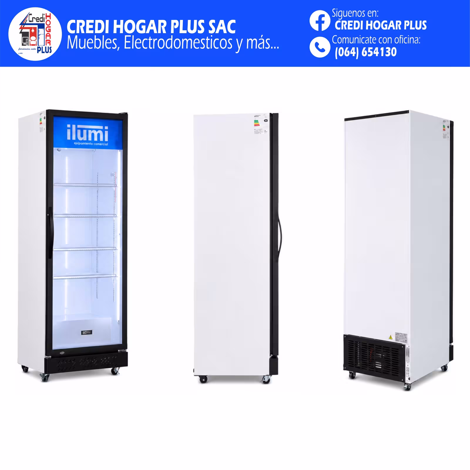 EXHIBIDOR DE 490 LITROS FAN COOLER ILUMI