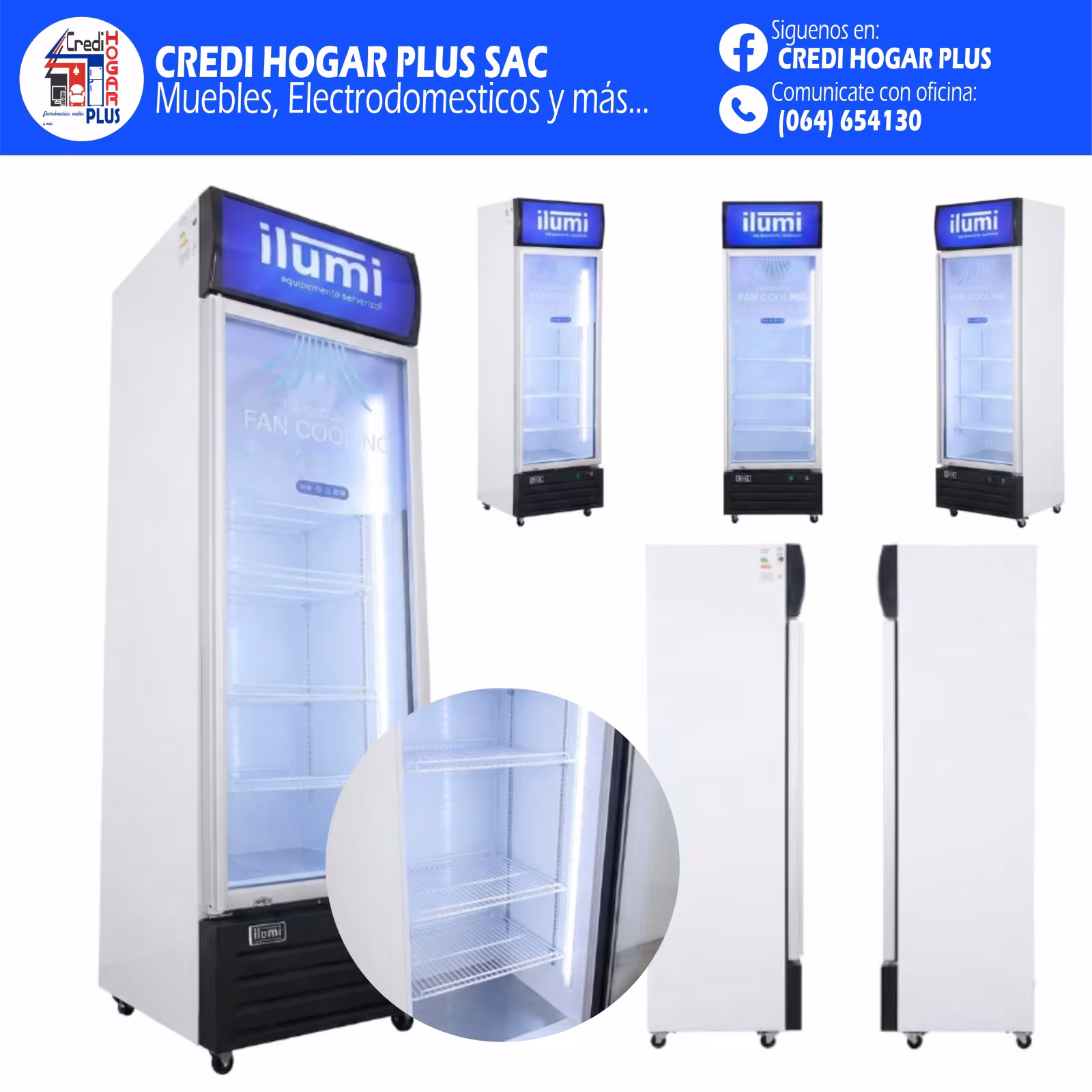 EXHIBIDOR 290 LITROS FAN COOLING ILUMI