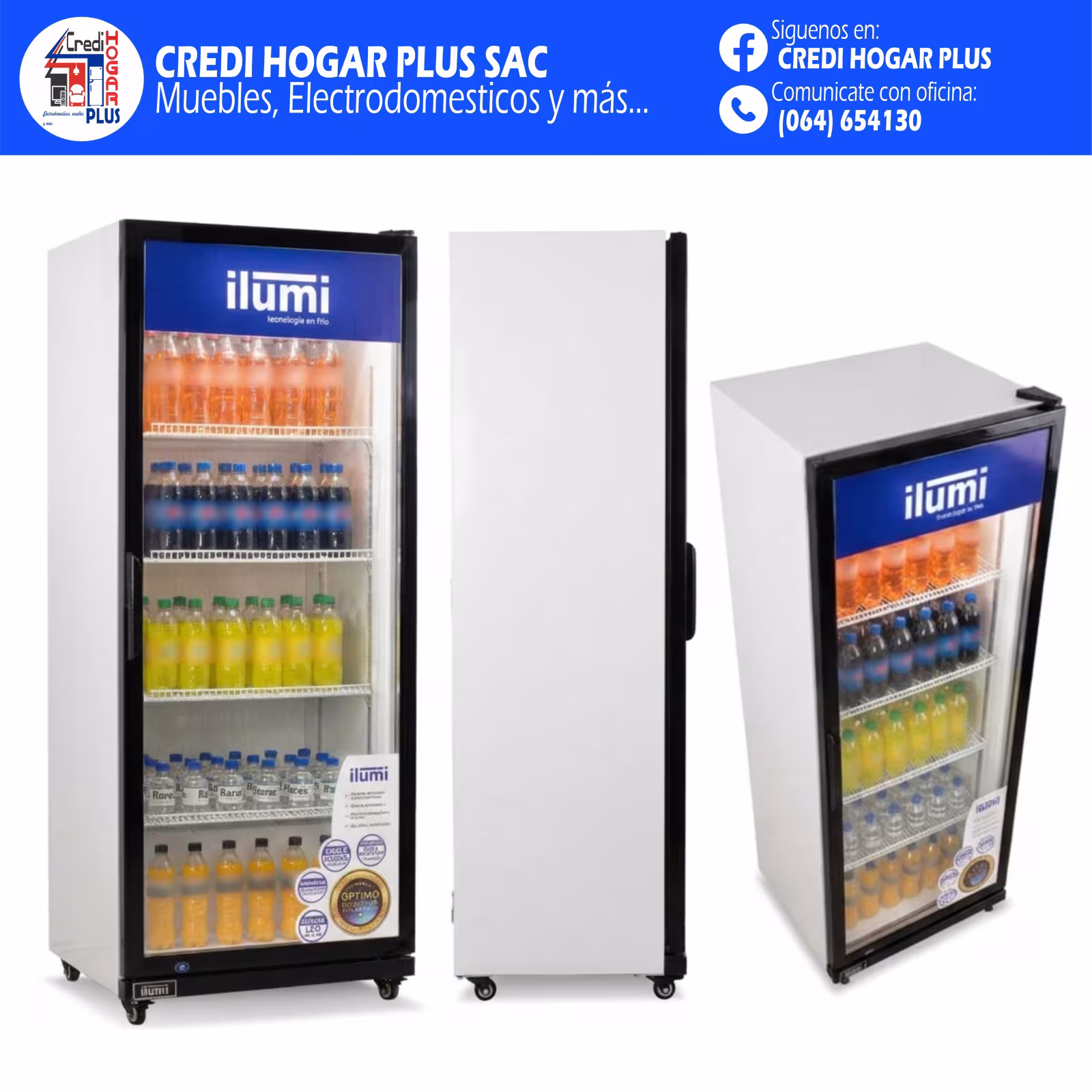 EXHIBIDOR 480 LITROS FAN COOLING ILUMI