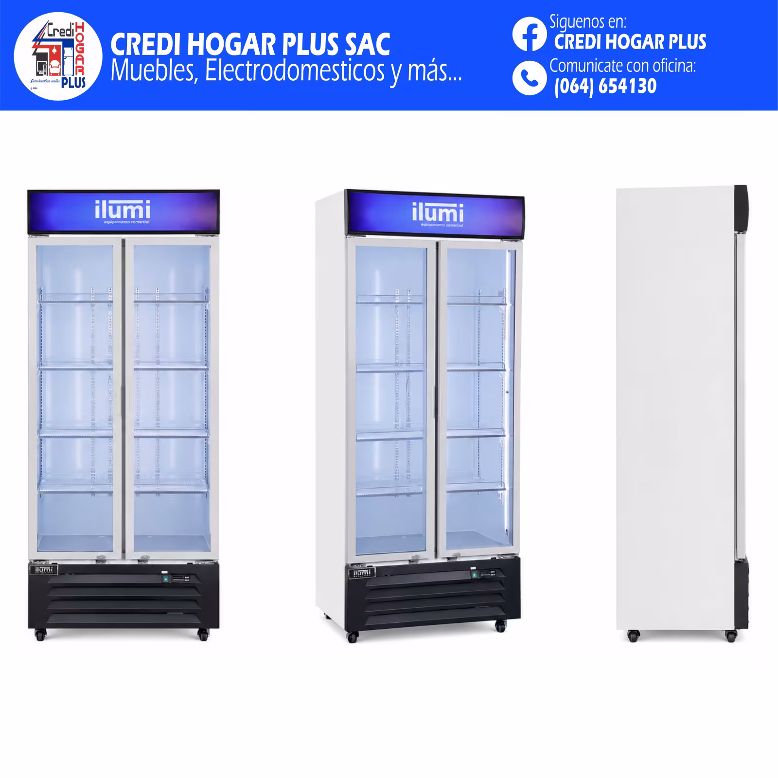 EXHIBIDOR DE 550 LITROS FAN COOLING ILUMI