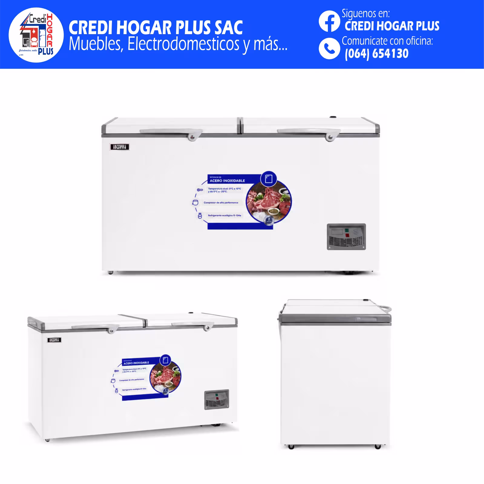 CONGELADORA HORIZONTAL 440 LITROS ILUMI