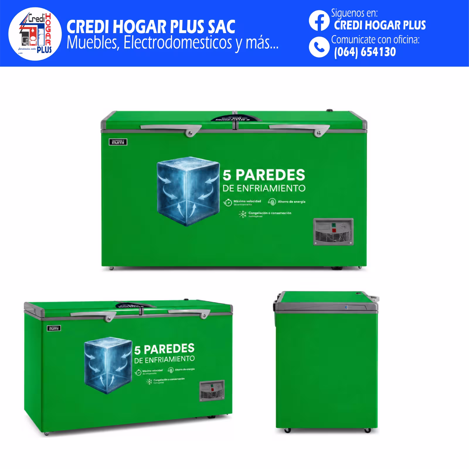 CONGELADORA HORIZONTAL 440 LITROS ILUMI