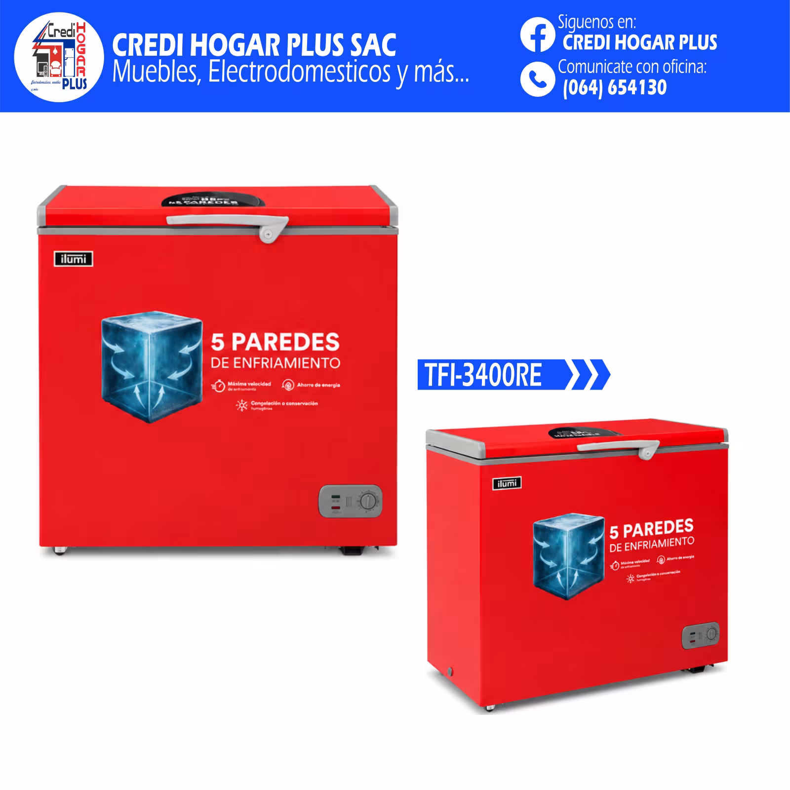 CONGELADORA HORIZONTAL 340 LITROS ILUMI