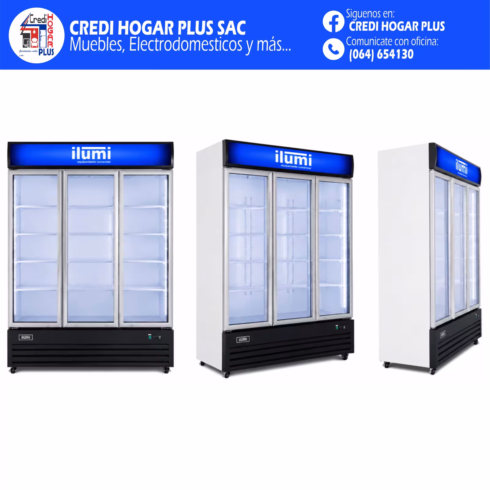 EXHIBIDOR 950 LITROS FAN COOLING ILUMI