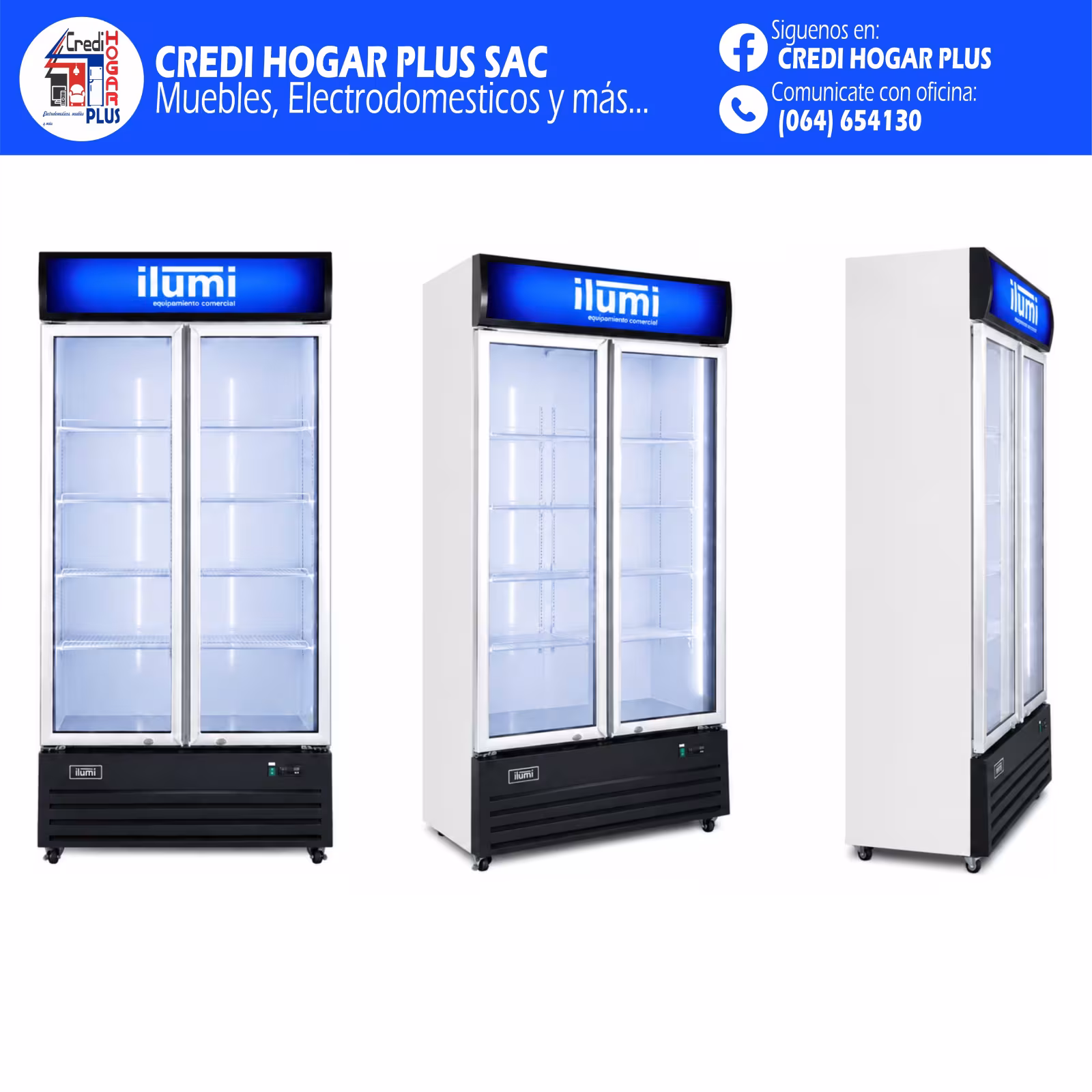 EXHIBIDOR DE 750 LITROS FAN COOLING ILUMI