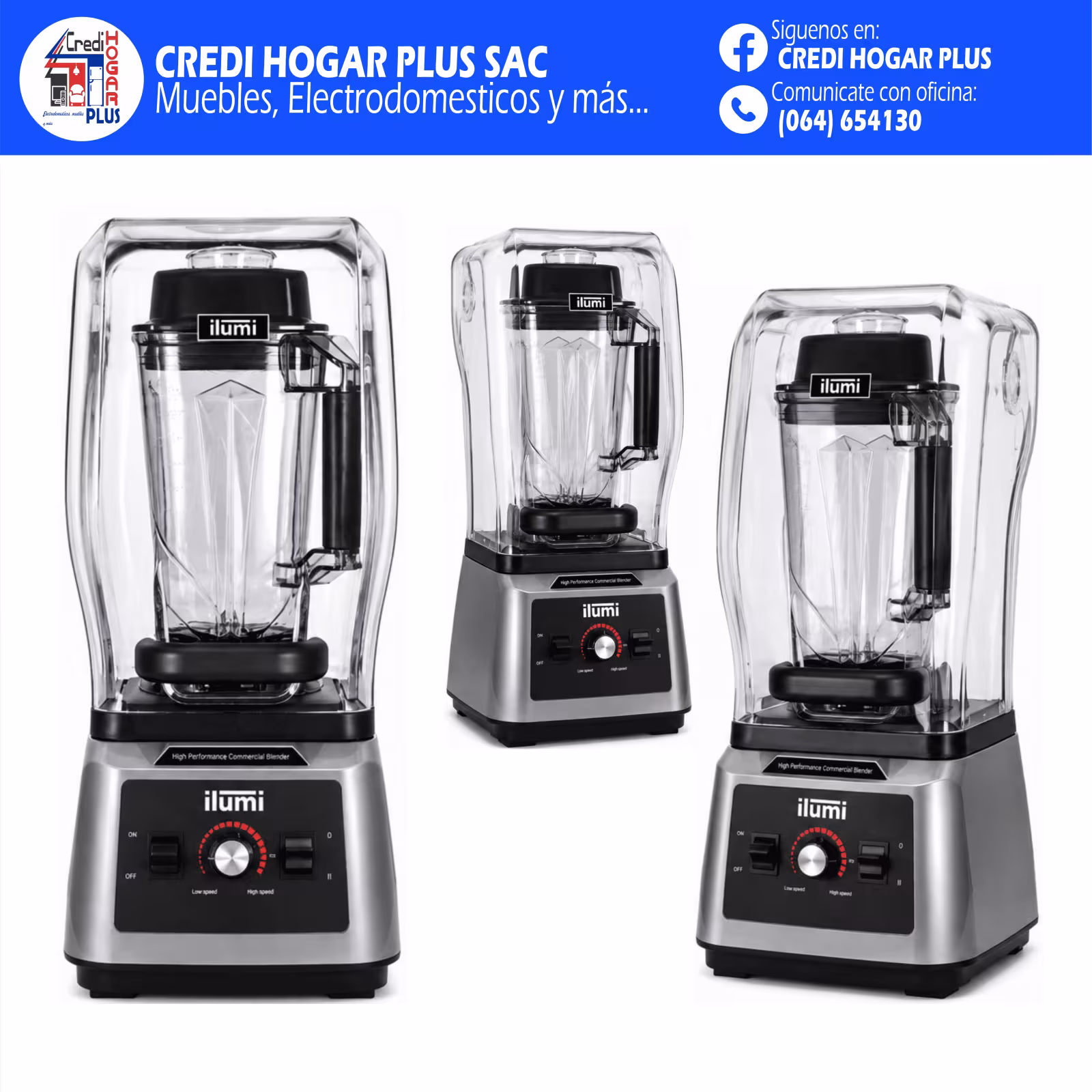LICUADORA GASTRONOMICA ENCAPSULADA GRIS 2.5L ILUMI