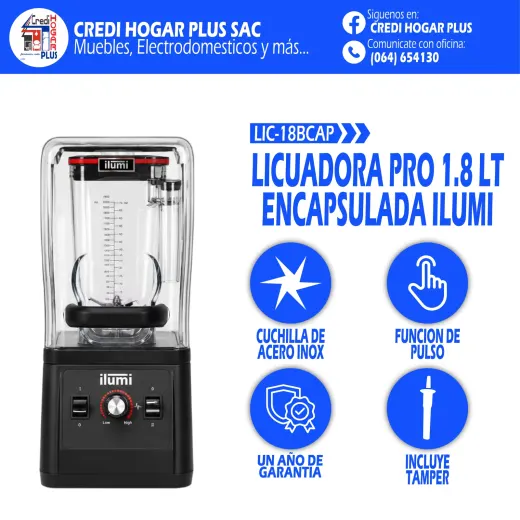 LICUADORA PRO 1.8 LITROS ENCAPSULADA ILUMI