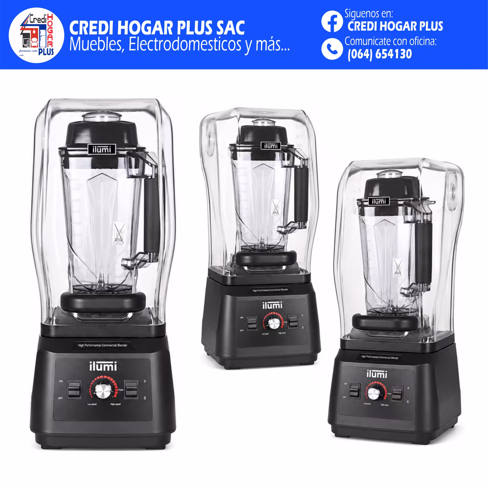 LICUADORA GASTRONOMICA ENCAPSULADA NEGRO 2.5L ILUMI