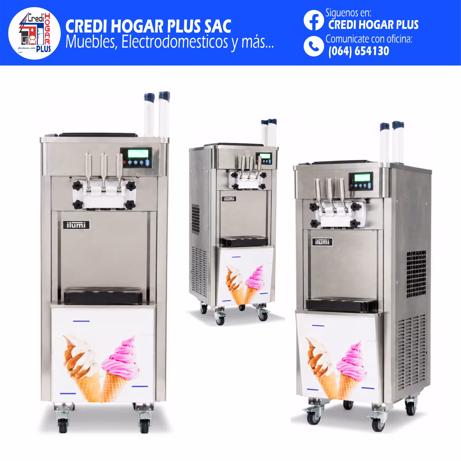 MAQUINA DE HELADOS SOFT 25 LITROS POR HORA ILUMI