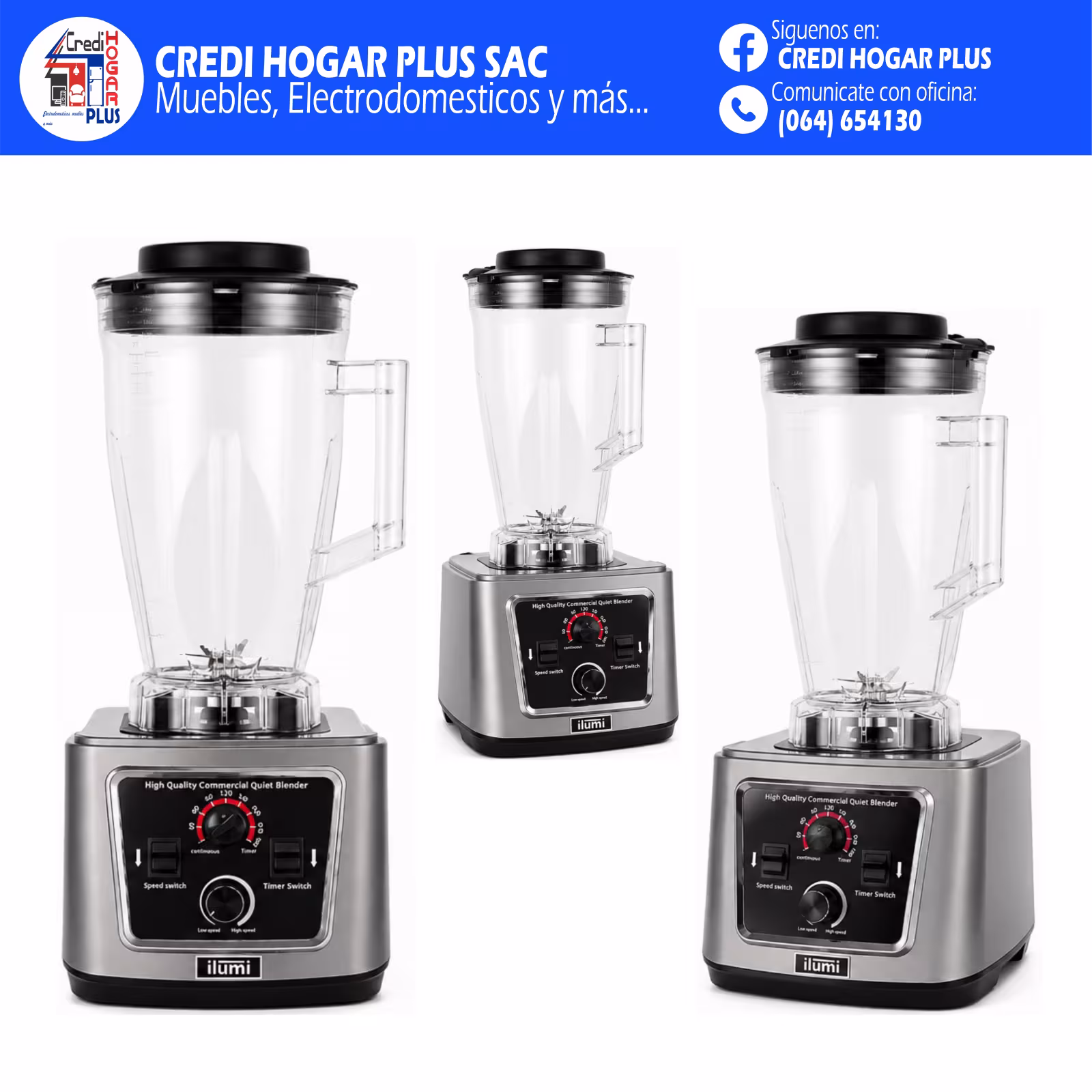 LICUADORA PRO CON TIMMER DE 3.8 LITROS ILUMI