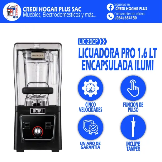 LICUADORA PRO 1.6 LITROS ENCAPSULADA ILUMI