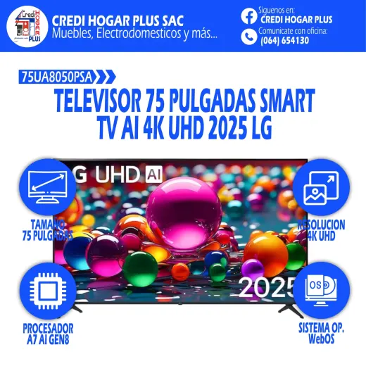 TELEVISOR 4K UHD 75 PULGADAS 2025 LG