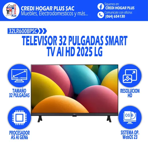 TELEVISOR DE 32 PULGADAS HD LG