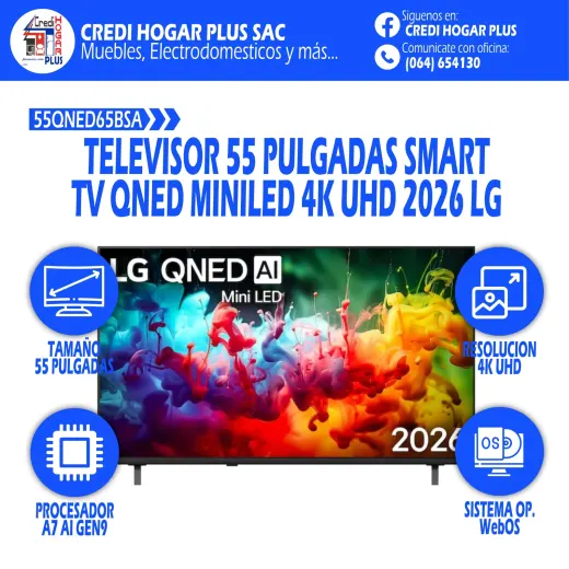 TELEVISOR QNED MINILED 4K 55 PULGADAS 2026 LG
