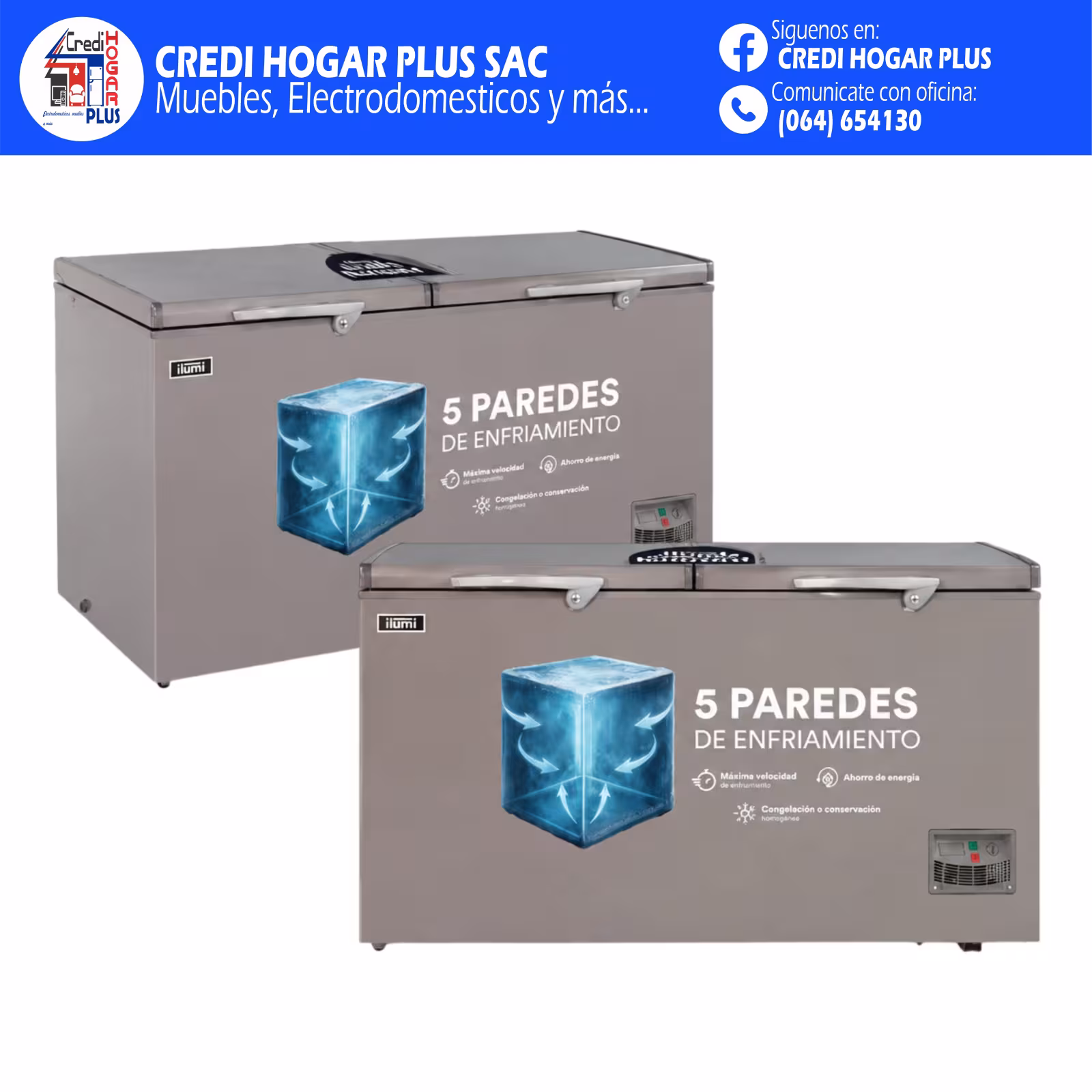 CONGELADORA HORIZONTAL 550 LITROS ILUMI