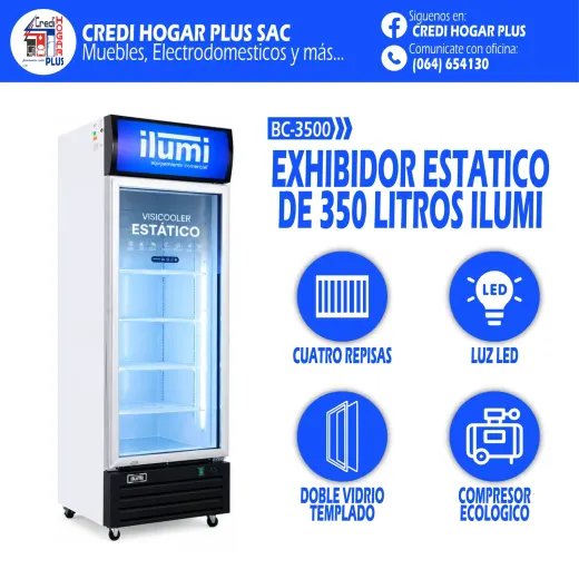 EXHIBIDOR ESTATICO DE 350 LITROS ILUMI