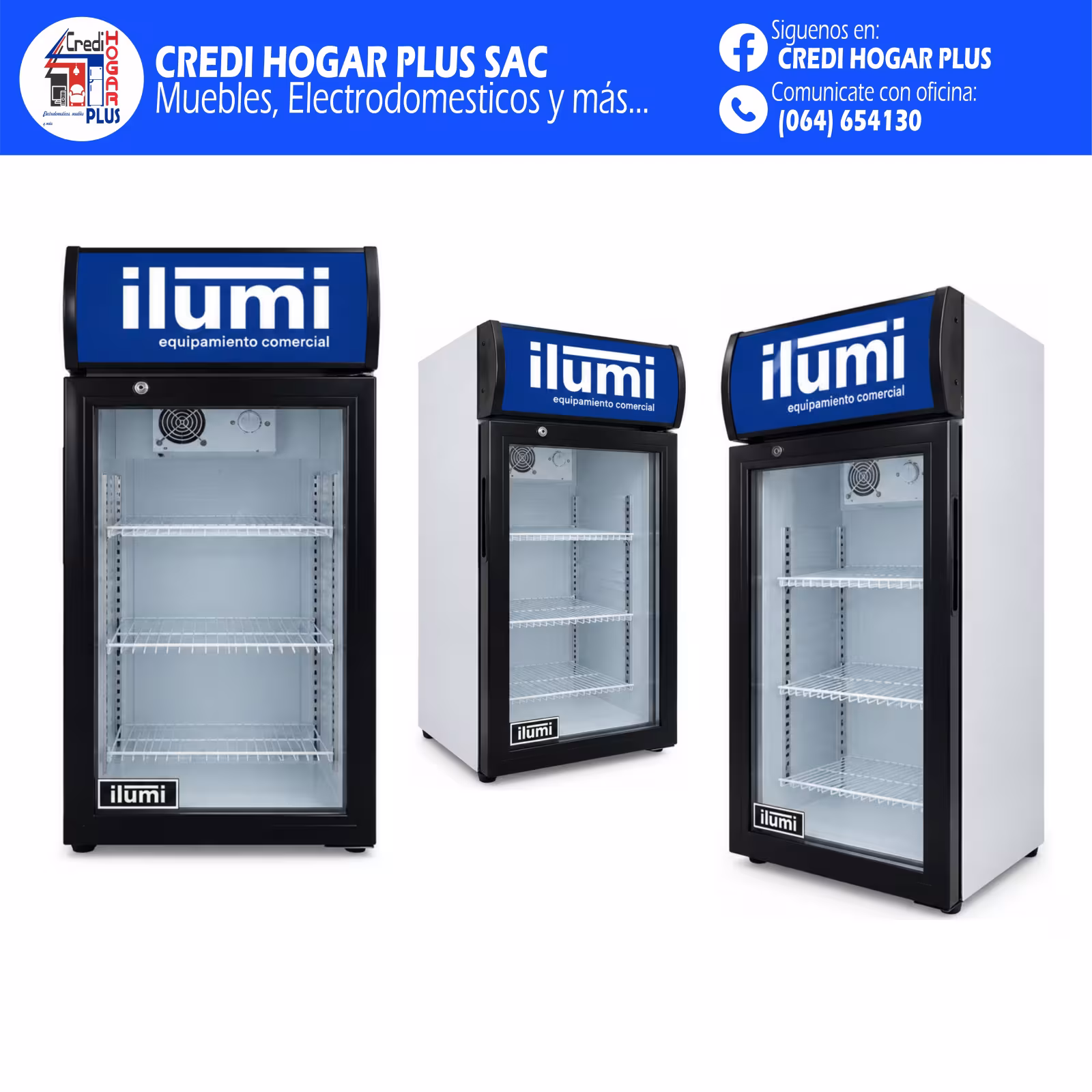 EXHIBIDOR FRIGOBAR ESTATICO DE 80 LITROS ILUMI