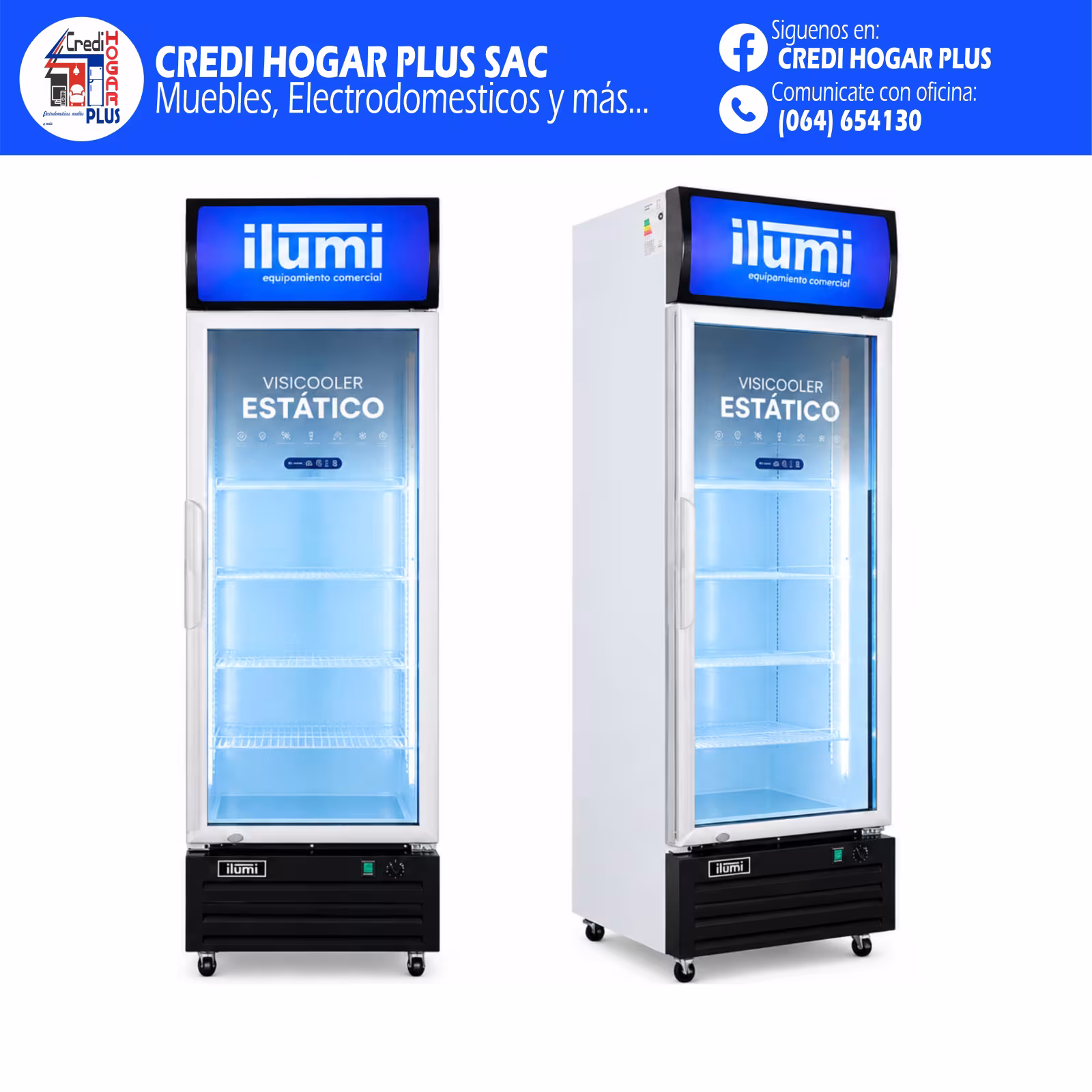 EXHIBIDOR ESTATICO DE 290 LITROS ILUMI
