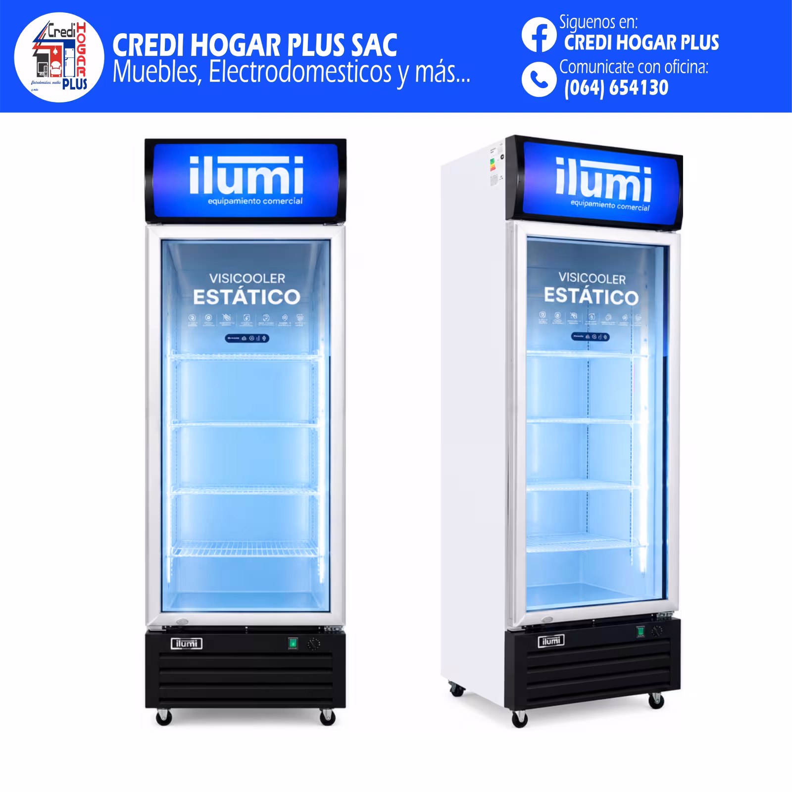 EXHIBIDOR ESTATICO DE 350 LITROS ILUMI